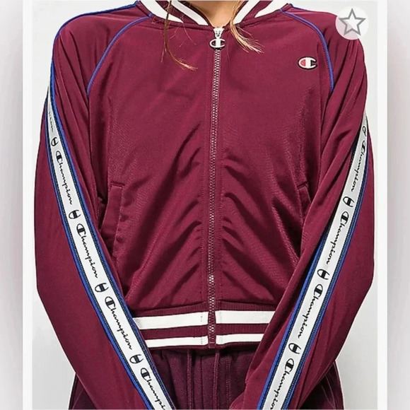 Champion Burgundy Y2K Track Jacket  - Size L - Picture 4 of 10
